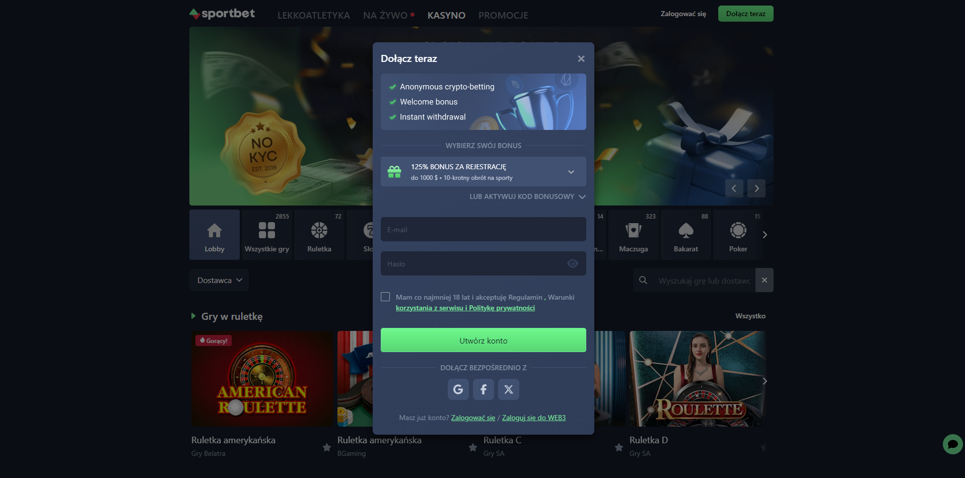 Prosta rejestracja SportBet